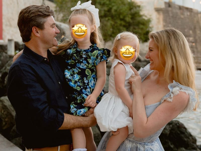 Trevor McCandless and his family standing together outdoors